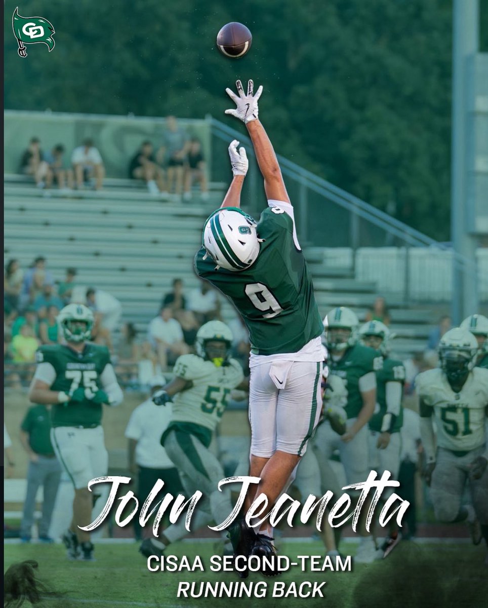 Blessed to be named CISAA Second-Team Running Back.
#CollegeFootball #AGTG #StudentAthlete #recruitment #NorthCarolina #highschoolfootball