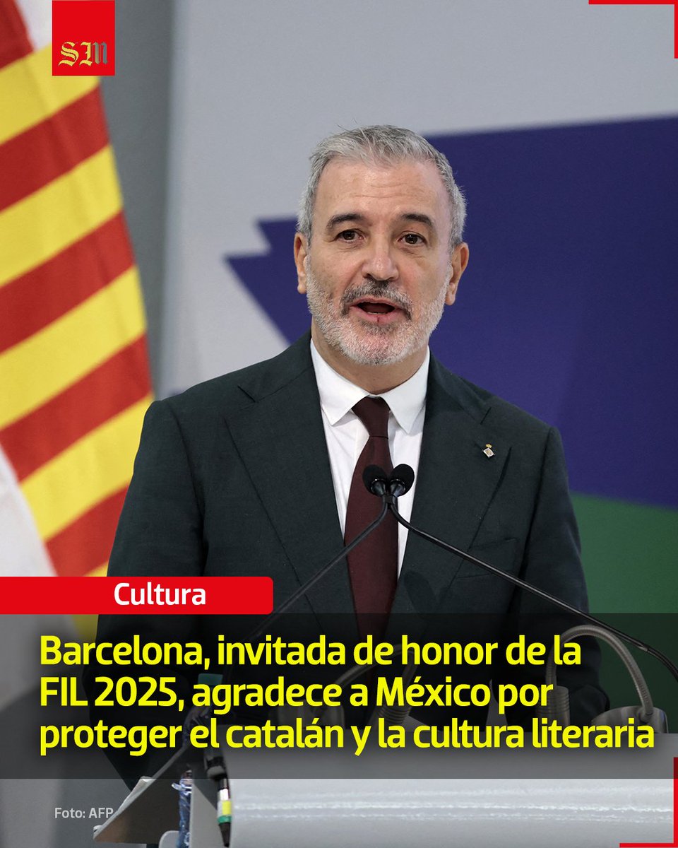 elsolde_mexico's tweet photo. 📚 Más que un encuentro literario, para la comitiva cultural de Barcelona su participación como invitada de honor en la #FILGDL representa un acto de reciprocidad y agradecimiento histórico.

https://t.co/CSE4ylmfB3

📸 AFP https://t.co/saDqdnVHUn