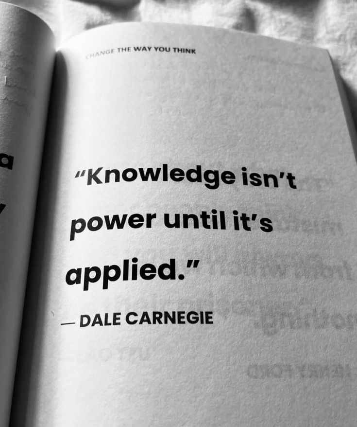 SanatThakkar's tweet image. Knowledge isn&apos;t power until it&apos;s applied.
#quote by Dale Carnegie ✍️
#ThinkBIGSundayWithMarsha 
#Knowledge #power