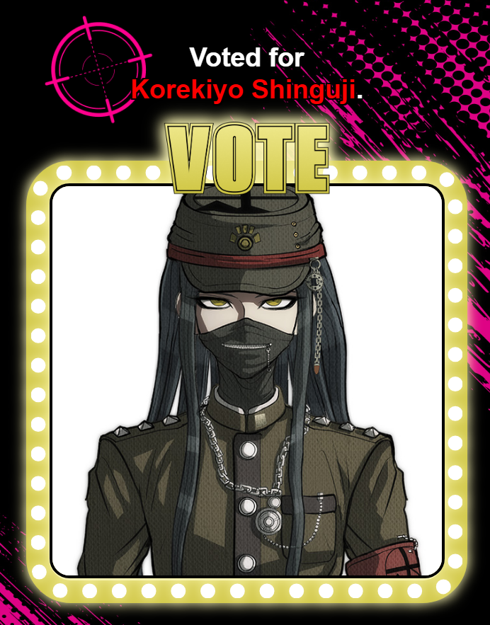 ushithinker's tweet photo. drops this here and runs. vote for my boy i need a korekiyo nendoroid. ok going offline for the next year bye https://t.co/xID8Mw8WtY