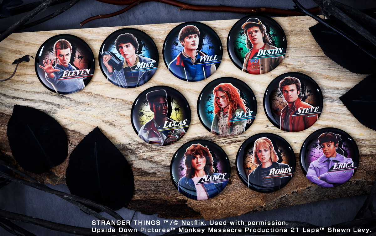 ストレンジャーシングス スクエアカンバッジコレクション 缶バッジ 東京コミコン2025 エンスカイブース E-45】 📢Netflixシリーズ