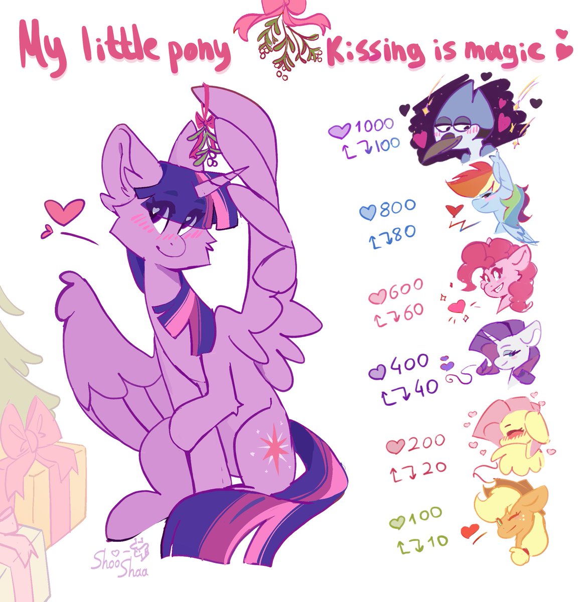 Help Twilight kiss all her loved ones before Christmas 💕