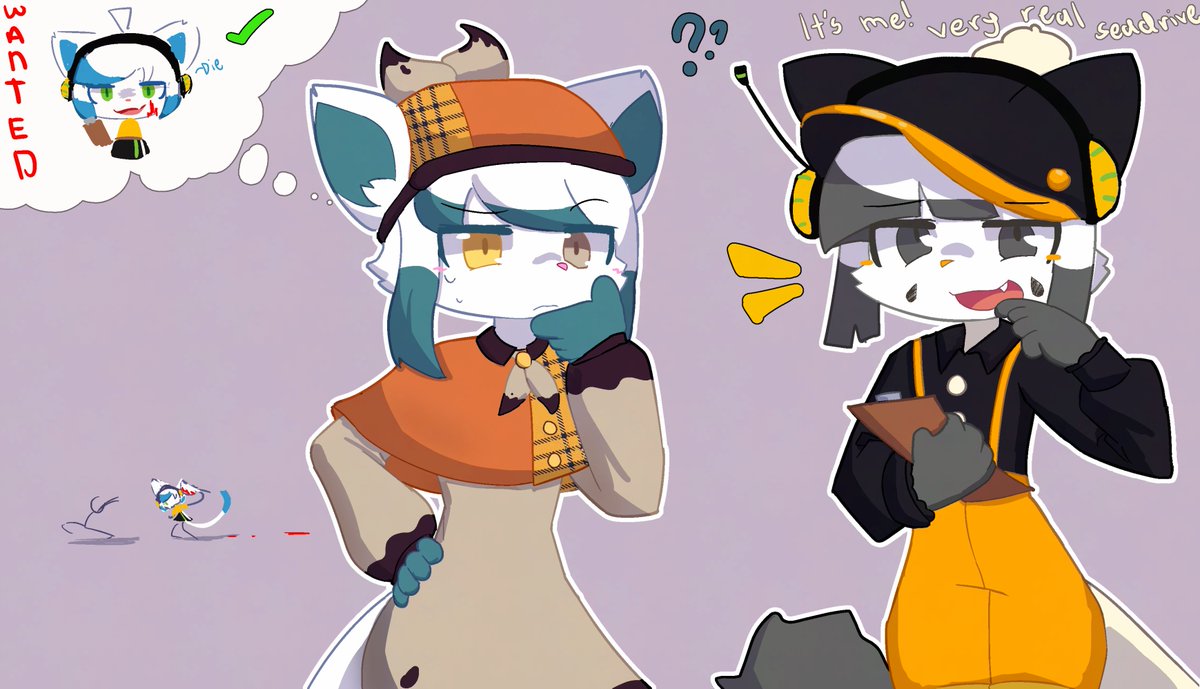 Kamikorn91's tweet photo. last correction i hope (i somehow forgot the ink spots on the hat and the tie)

#yonkagorfanart https://t.co/mAL9NfPIUf
