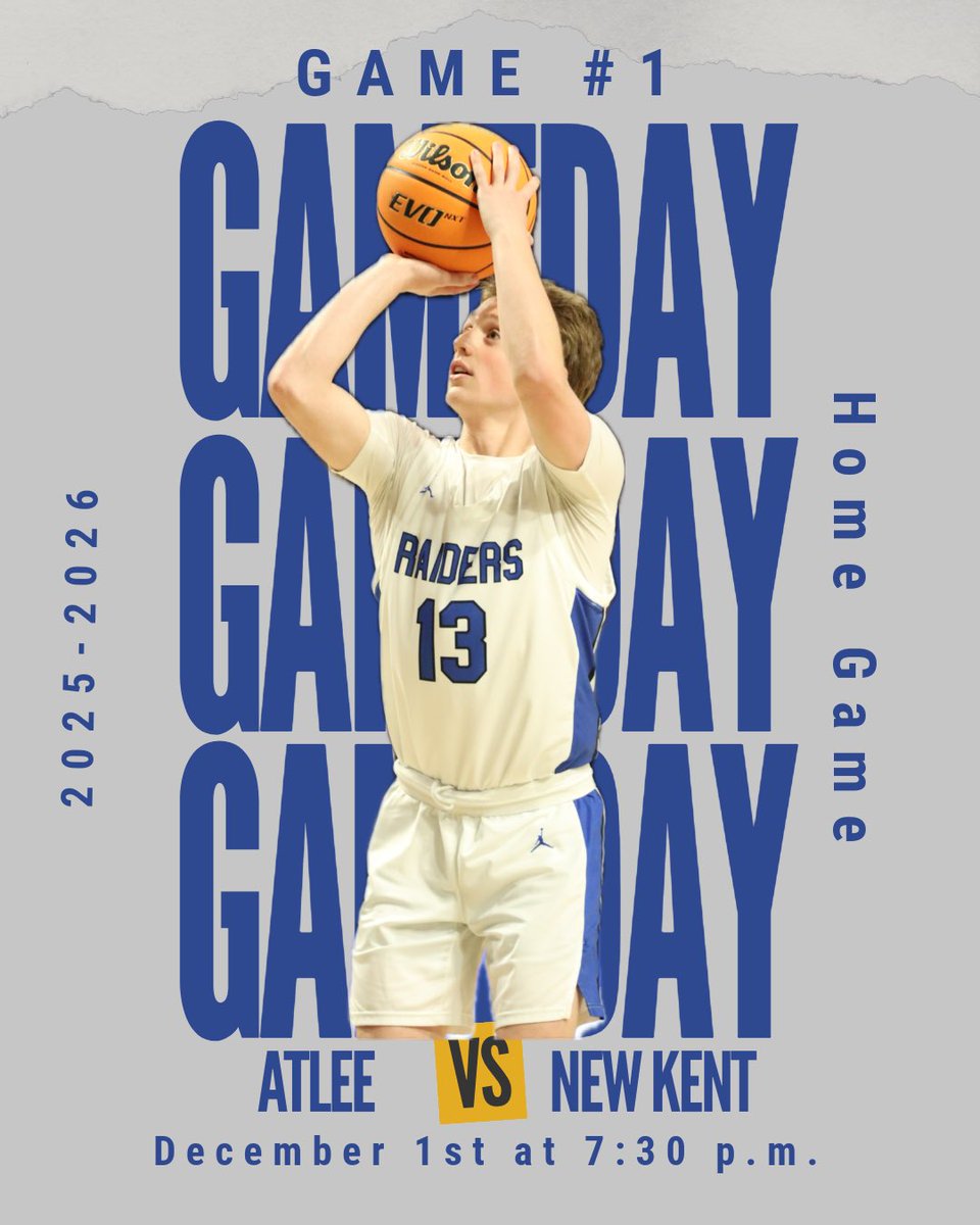 Mark your calendars: the 2025-26 season tips off on Monday, December 1st at Atlee at 7:30 p.m. #nothingeasy