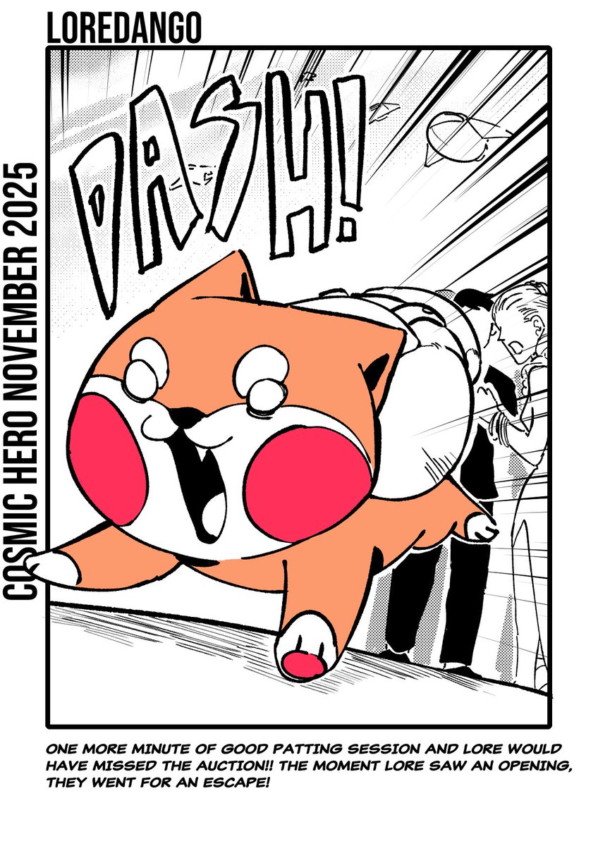 bit__ter's tweet image. Let's welcome our November Cosmic Hero @Loredangoo ! 🪐⚔️

making a great escape from the group of dog lovers !