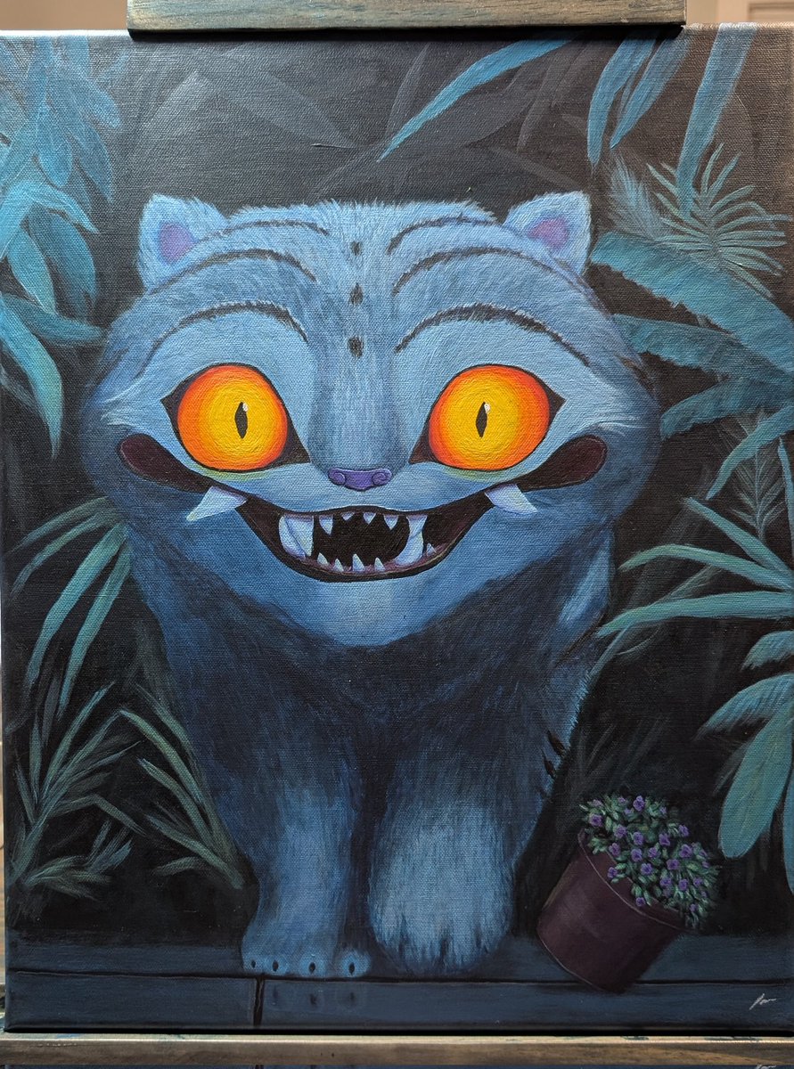 Derpy Tiger from KPop Demon Hunters
My 10 year old granddaughter's favorite show atm. So I painted it for a Christmas present. 

Acrylic on canvas 16x20