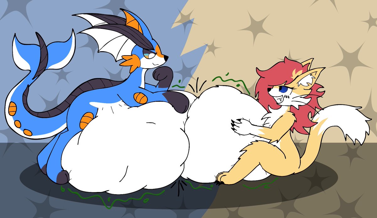 #nomvember2025 #nomvember
Day 30: Dysfunctional COMBINATION

Now with Nomvember and Voretober complete, some of the strongest preds formed a group… but seems theyve started battling each other for biggest belly or vore victory royale…