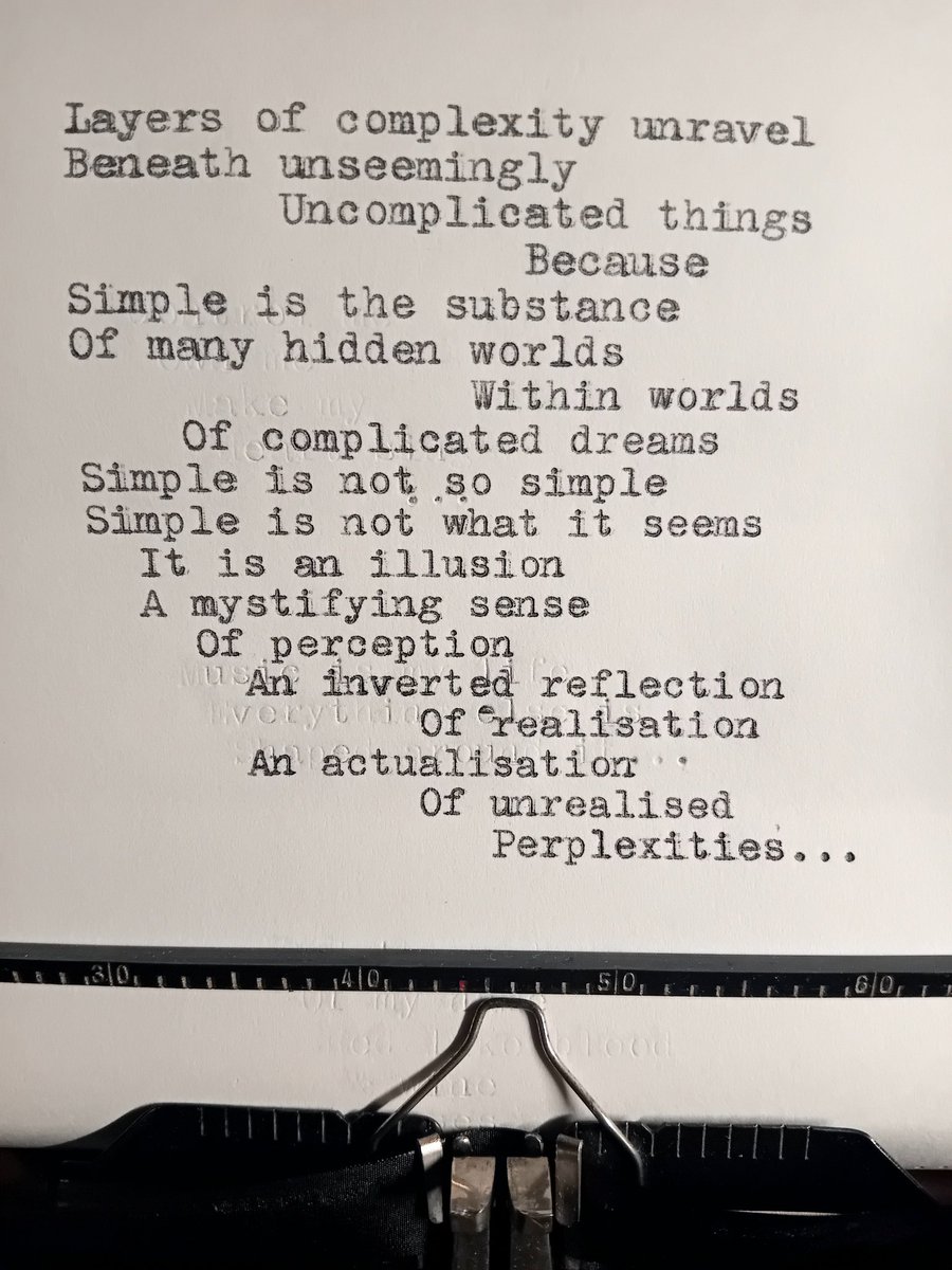 EmmaRugg's tweet image. Simple is... #typewriter #typewritten