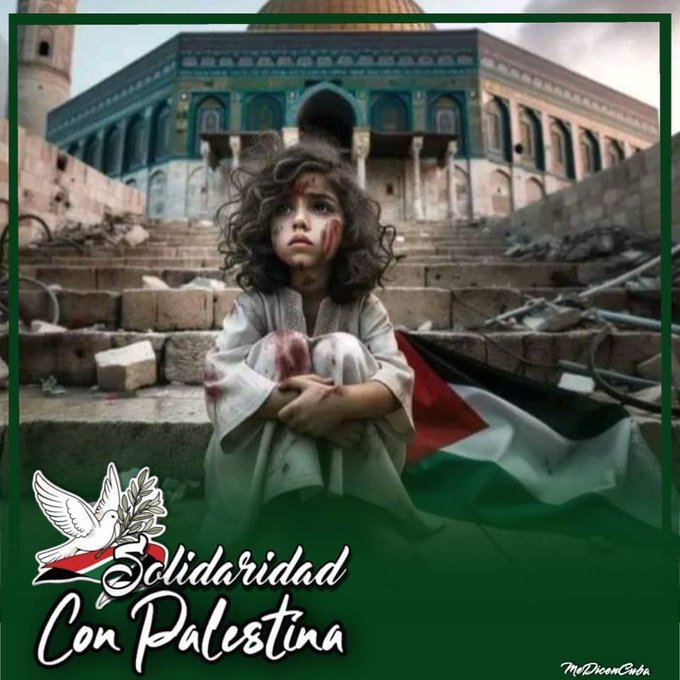 La solidaridad con Palestina no debe cesar, debemos parar el genocidio.
#CubaConPalestina 
<a href="/DeZurdaTeam_/">DeZurdaTeam 📳</a> 
<a href="/cuba_maril56850/">Marilin De Cuba</a> 
<a href="/IzquierdaPinera/">🇨🇺IzquierdaPinera❤️</a> 
<a href="/Latido_Izquierd/">Latido Izquierdo</a>