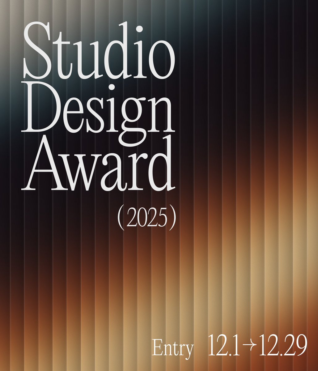 StudioDesign's tweet photo. Studio Design Award 2025 開催決定！
本日からエントリー受付を開始📣

Studioで制作されたサイトを讃えるWebデザインの祭典
「Studio Design Award」を今年も開催します！

昨年に続いてグランプリには賞金100万円を贈呈🏆
さらに今年新設された賞も多数✨

#Studioデザインアワード