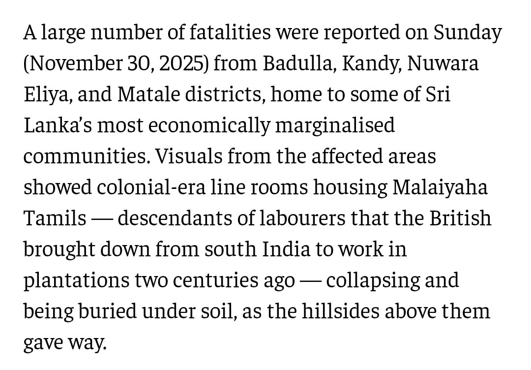 #SriLanka: Death toll from #CycloneDitwah rises to 334

Most of the casualties are from districts in the hill country, where Malaiyaha Tamils live and work. 

thehindu.com/news/internati…