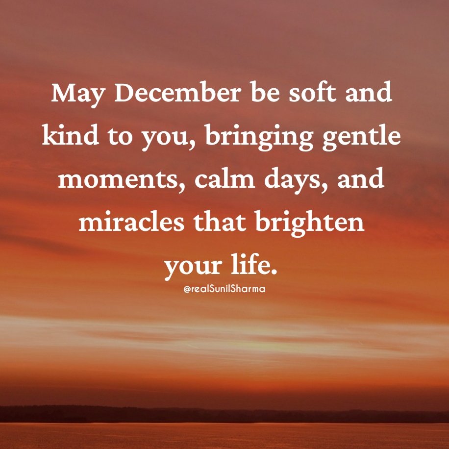 realSunilSharma's tweet image. Wishing you a soft, kind December filled with calm days and sweet miracles.
#DecemberVibes #MondayMotivation #MondayVibes
