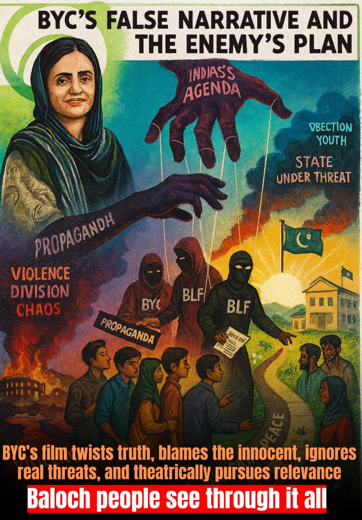 GulMir12289's tweet image. BYC’s newly released documentary on the killing of Balach Baloch and the so-called “Long March to Islamabad” is a propaganda tactic designed to regain political relevance through cinematic storytelling.

#Balochistan  #DeraBugti #Abhiya #perletti #Sismo