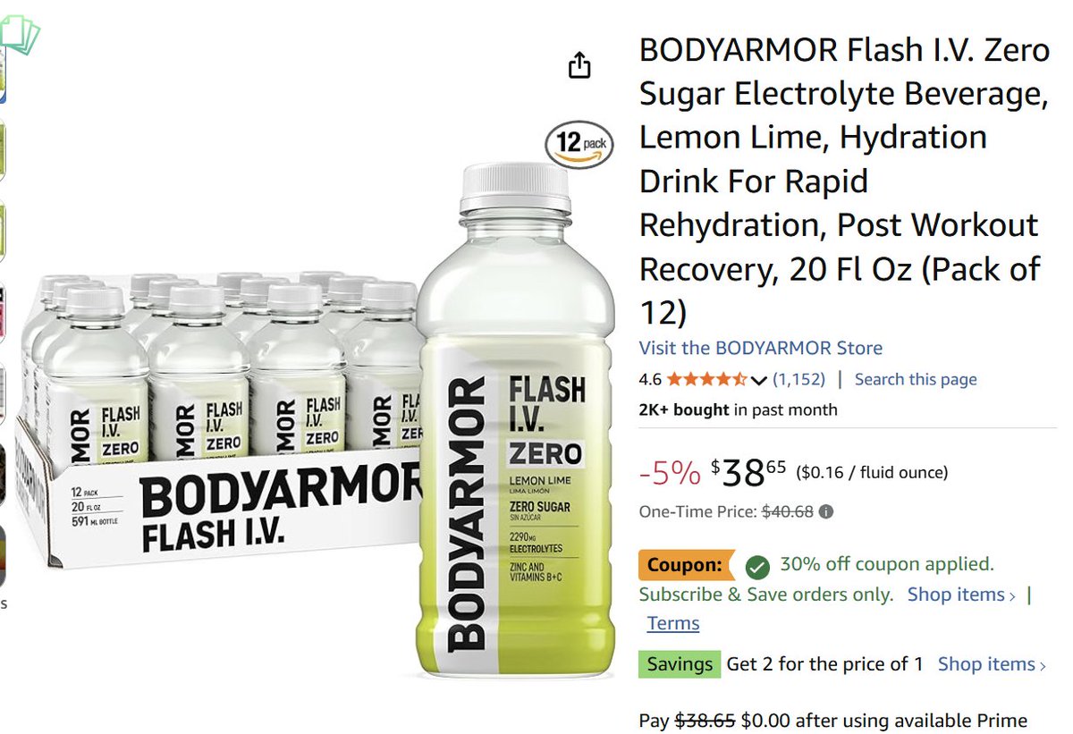 Pricerrors's tweet image. 90%+ OFF TWO CASES OF BODYARMOR

ADD 2x + Clip Coupon + Sub/Save

amzn.to/4pxK4UI