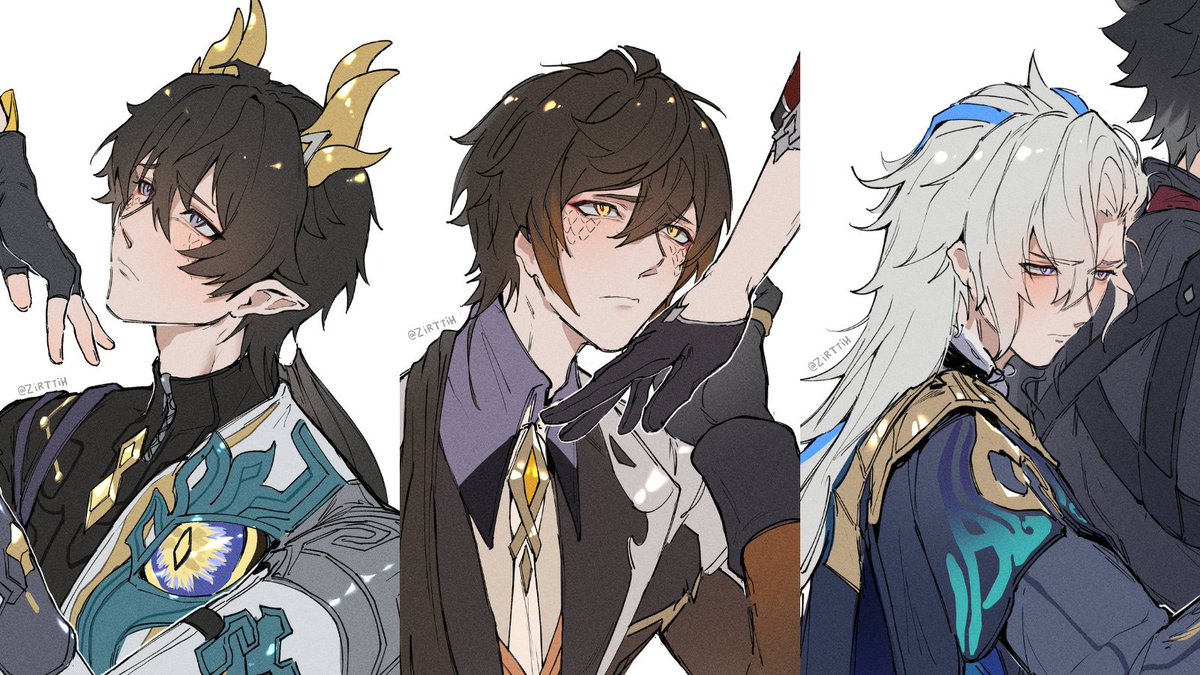 dont tease dragons, they might cry 😔
🍁🔶🌧️
Dan Heng ~ Zhongli ~ Neuvillette