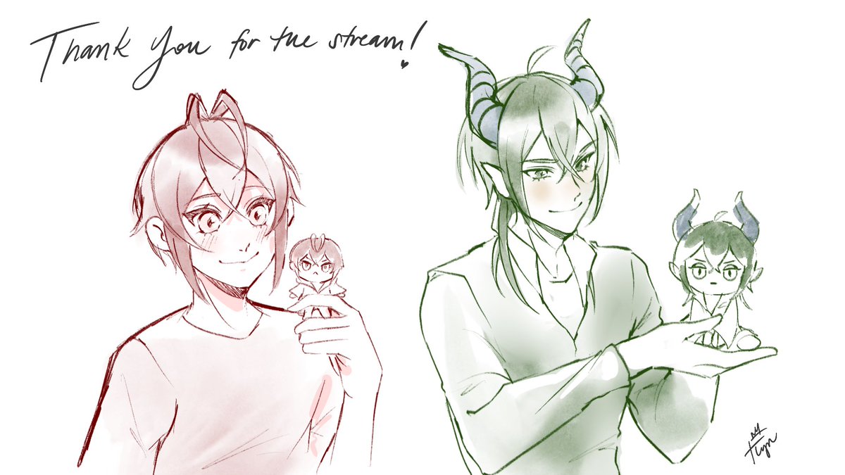 Had to draw the most adorable moment from the stream 🥺
Thank you for the very fun discussion!!

#twst