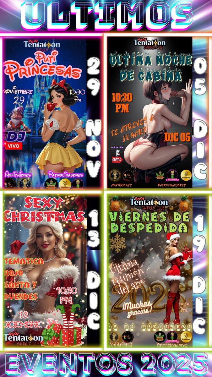 Ya listas nuestras ultimas fiestas del año no te las puedes perder 😈😈