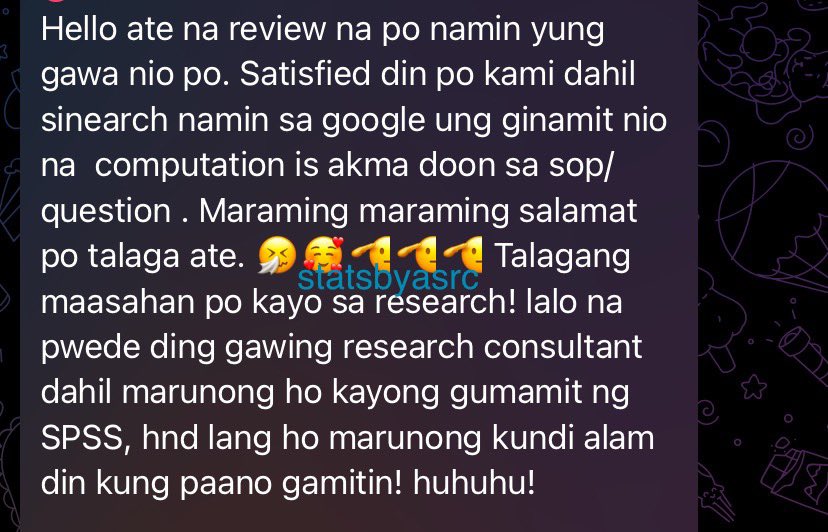 stats_abe's tweet image. Client Feedback for Data analysis &amp;amp; Interpretation 📊👩🏻‍💻

SLOTS ARE OPEN:
🗓️Book Now!

~

✨ 𝐒𝐞𝐫𝐯𝐢𝐜𝐞𝐬 𝐎𝐟𝐟𝐞𝐫𝐞𝐝:

✅ Data Analysis and Interpretation – Clear, accurate, and insightful explanations of research findings.
✅ Validity and Reliability Testing – Making sure…