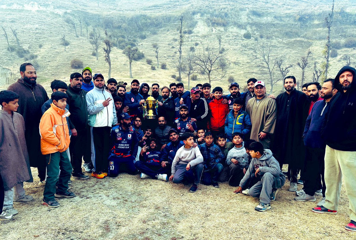 RumareshiClub's tweet photo. Ruma Reshi Cricket Club lifts another title, defeating RCC Reds Rahmoo in the Ansar Premier League final at Ruma Reshi Sports Ground, Rahmoo Pulwama on Saturday. 🏆🔥 #RRCC #Champions #APL https://t.co/iur5oBECRw