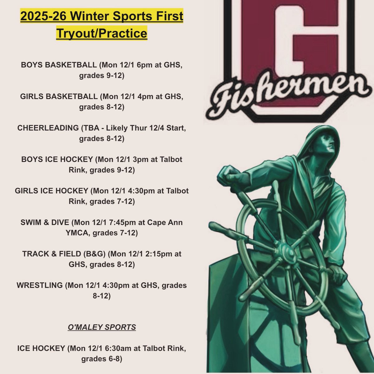 Friendly reminder, tomorrow is opening day