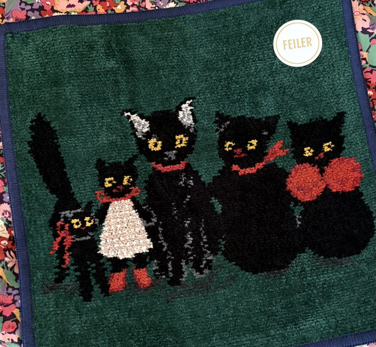 【FEILER】くろねこのなかのくろねこ2色セット くらはしれい コスメキッチン フェイラー×#くらはしれい さんコラボ くろねこのなかのくろねこ