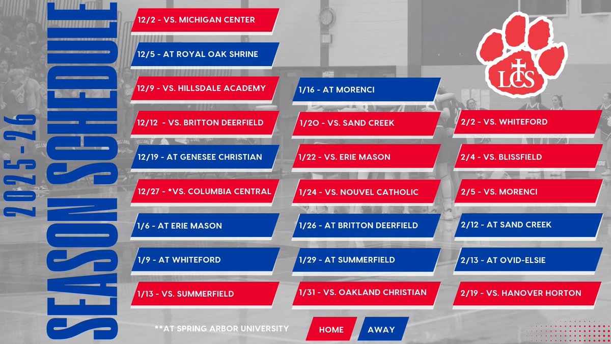 Lets gooooo! Here's the 2025-26 Cougars schedule. Excited for the opportunities for our athletes! #gocougars #lcshoops #reachout <a href="/DonnellyDoug/">Doug Donnelly</a> <a href="/BankHoops/">Bank Hoops - Stephen Bell</a> <a href="/BrzezinskiAlec/">Alec Brzezinski</a> <a href="/TheDZoneBBall/">The D Zone Basketball</a> <a href="/HankampScott/">Scott Hankamp</a> <a href="/965TheCave/">96.5 The Cave</a> <a href="/midwestprephoop/">Midwest Prep Hoops</a> <a href="/517_hoops/">517hoops</a>