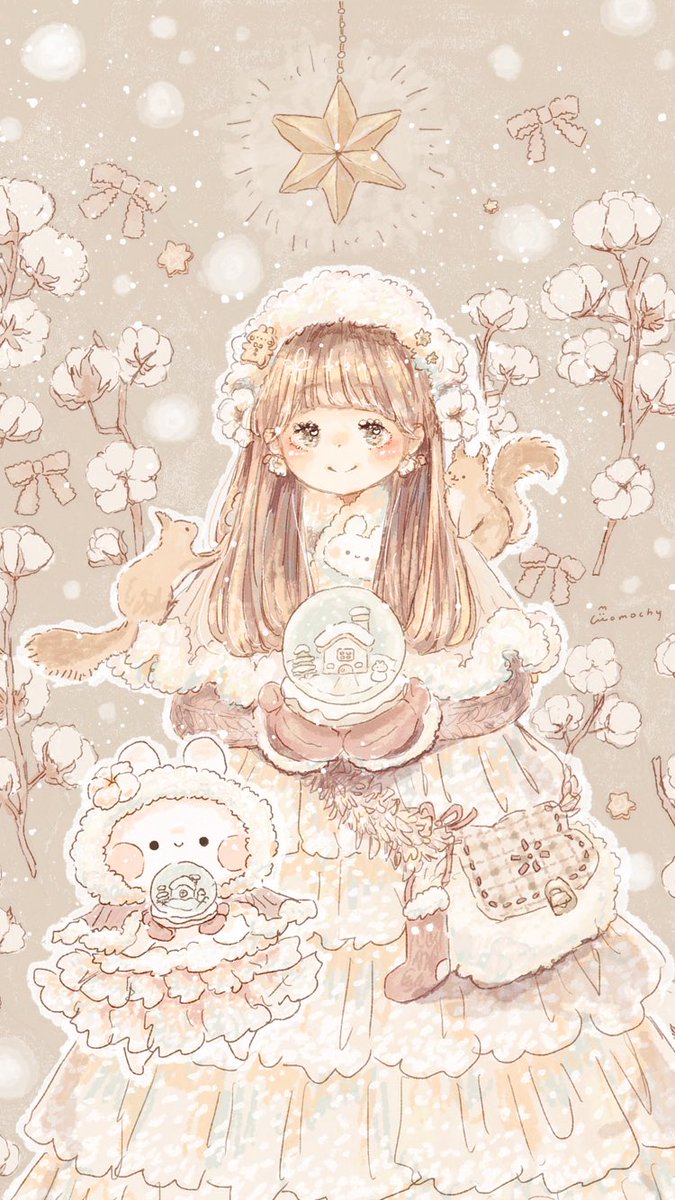 「今月のカレンダーイラストは新作を描いているところなので、 先にこれまでの12月の」|momochy🐇 (ももちー)のイラスト