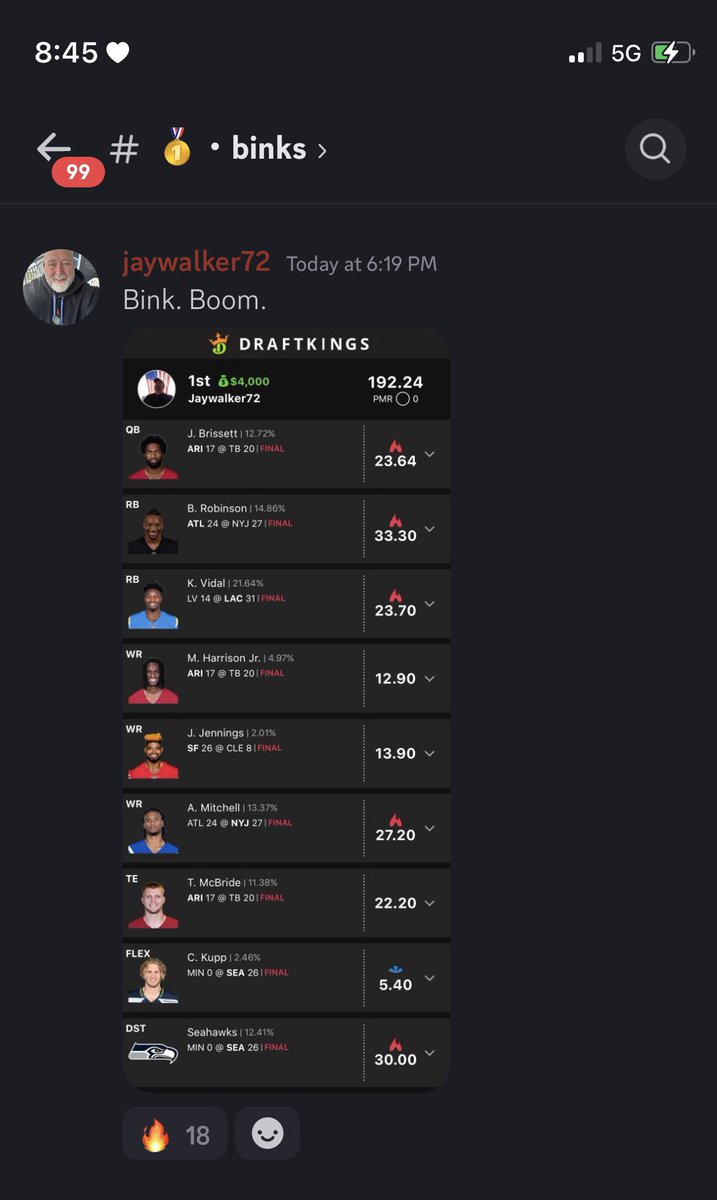 JMToWin's tweet image. OWS szn!

I sometimes check out and take some time offline as soon as the late games end, and don’t always do a great job shouting these out.

It’s been a full season like this — but looks like this was one of our bigger ones.

Congrats, fam!

Let’s run it back next week.