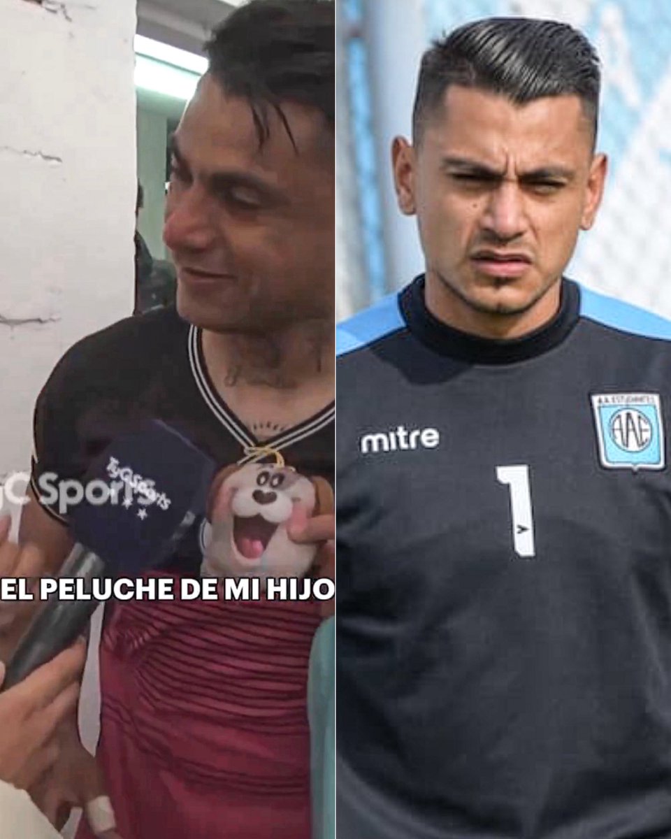 dataref_ar's tweet photo. 🗣️ "ME DIJERON QUE NO IBA A JUGAR MÁS AL FÚTBOL Y LA VIDA TE DA UNA OPORTUNIDAD"

🧤 Brian Olivera, arquero de Estudiantes de Río Cuarto, luego del ASCENSO a Primera División:

"Hace 3 años tuve cáncer de testículo, hice quimio y todo eso. Me dijeron que no iba a jugar más al fútbol y la vida te da una nueva oportunidad.

¿Este peluche? Cuando entre a quimio mi hijo me dijo: ‘tomá, papá, te doy el ‘Pochi’ porque te va a dar suerte’. Ahora hasta duerme conmigo, lo llevo conmigo siempre”.

🎙️@TyCSports