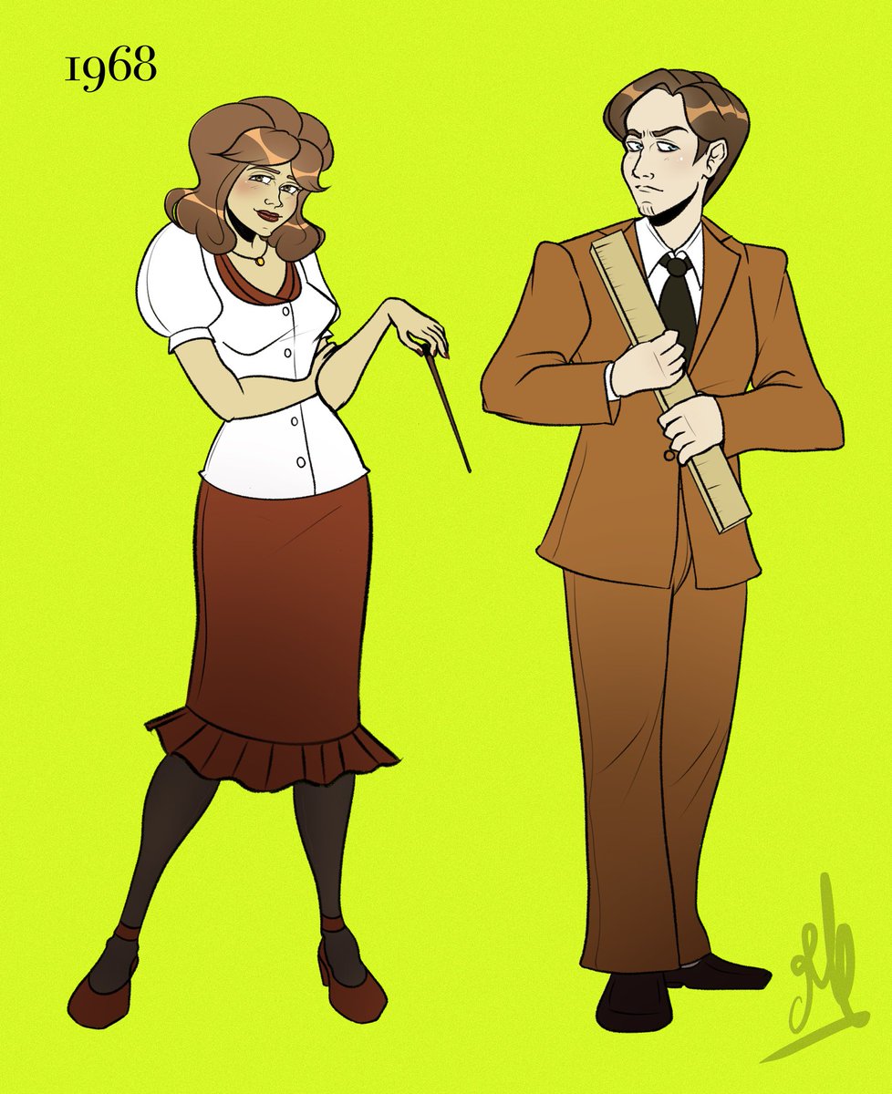 keywiive's tweet image. Baldi’s parents in the 60s (Helen and Thomas) #bbieal #baldisbasics #au #baldibaldimore #alternativeuniverse