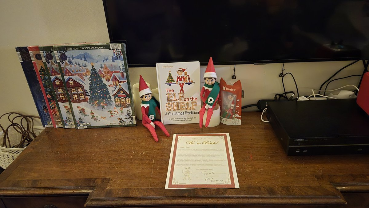 RandomWorkx's tweet image. Does anybody else do Elf on a Shelf?

Day 1
