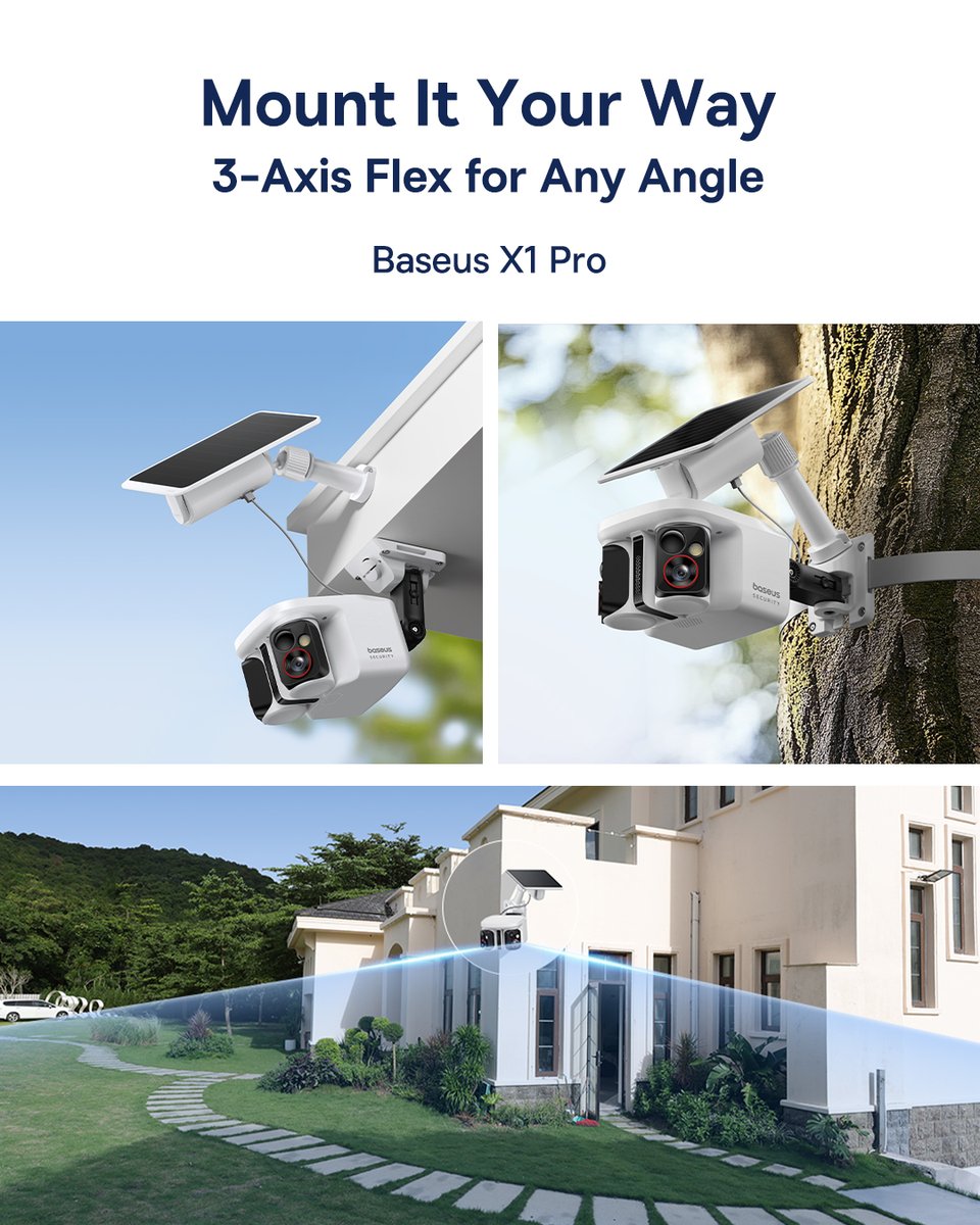 Baseus_Global's tweet photo. Keep an Eye on Everything, Without Lifting a Finger.
Baseus X1 Pro #SecurityCam🔗 https://t.co/PBbrUXCoKj
From dawn to dusk, X1 Pro follows every movement automatically. Rain or shine, it keeps your home secure. Setup takes just minutes and protection starts immediately.
Grab up to 48% OFF as an early backer at @kickstarter ; )
#baseus #baseusx1pro #outdoorcamera #wirelesscamera #homesecurity #securitysystem #securitycamera