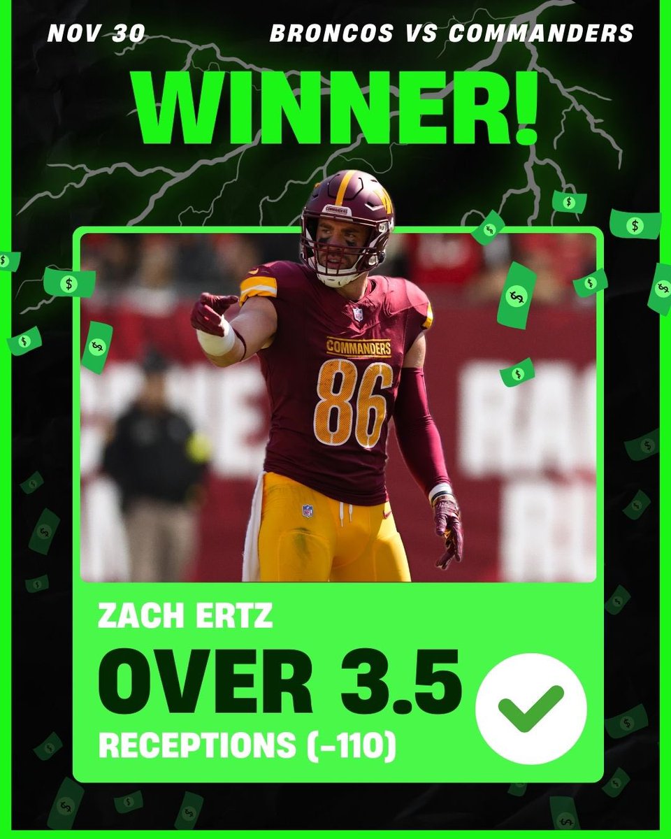 AlexpropsHQ's tweet photo. 🏦 CASH. MONEY.
Cashed out at halftime so we can enjoy the rest of the game without any worries 🤑
❤️ Smash like if you tailed.
#BroncosCountry |#RaiseHail |#NFL |#FantasyFootball |#Props |#NFLPlus |#BettingCommunity |#GamblingX |#DENvsWSH https://t.co/lxB6fAI2Qk