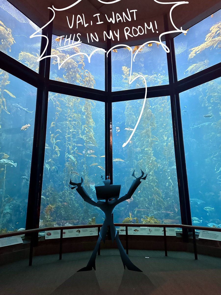 parad0x_art's tweet image. i imagine if Vox wants to stare at fish, his entire face is just flat pressed up against the class LOL