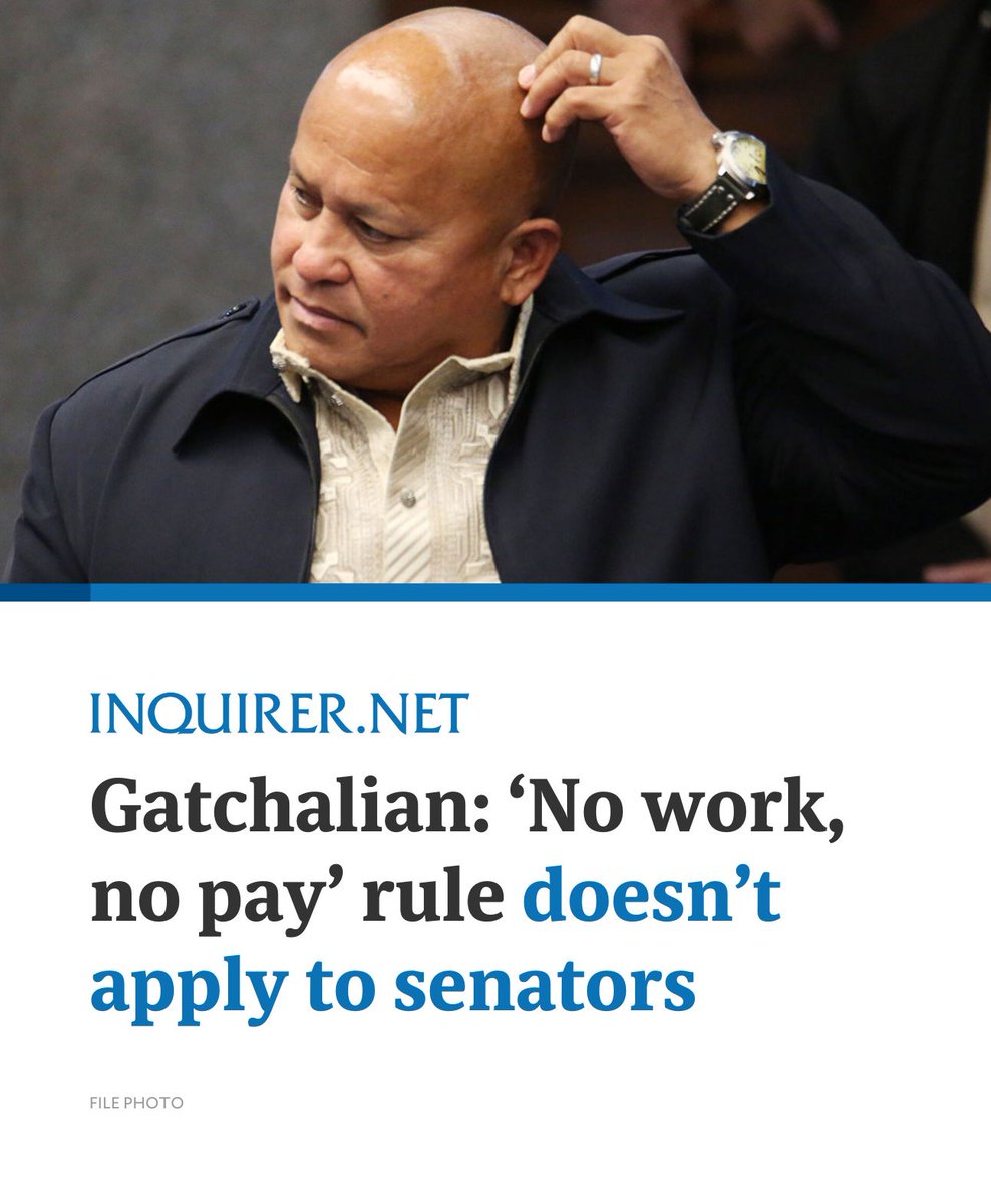 inquirerdotnet's tweet image. NO ’NO WORK, NO PAY’ FOR SENATORS?

Sen. Sherwin Gatchalian said there are currently no rules preventing senators from receiving their salaries despite continued absences.

READ MORE: inqnews.net/noworknopaysen…