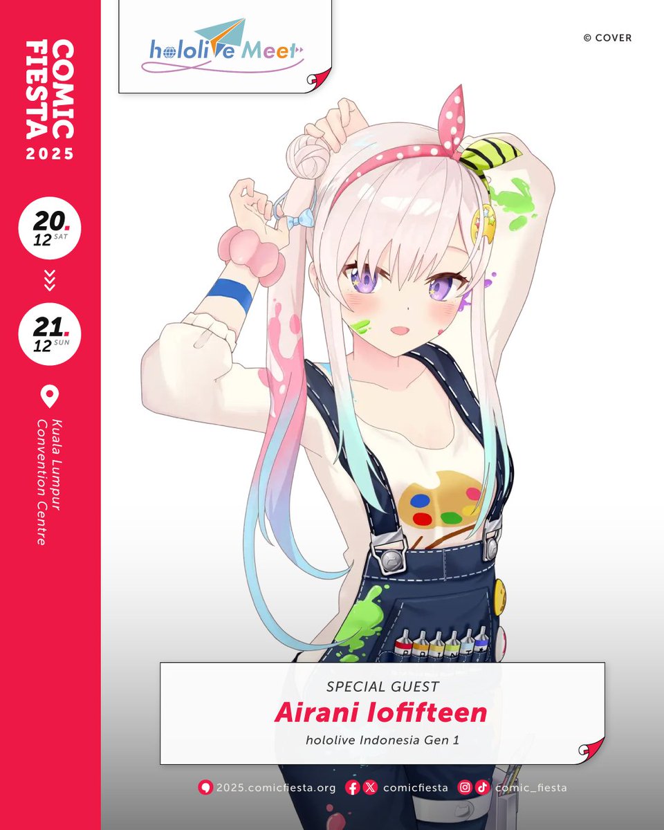 comicfiesta's tweet photo. IOFORIA, iomama @airaniiofifteen of hololive Indonesia Gen 1, your beloved smart alien is back in Malaysia for Comic Fiesta 2025!

Catch Iofi this 20th December at KL Convention Centre alongside another special guest.

#hololiveMeet https://t.co/VNNV6HGhmW