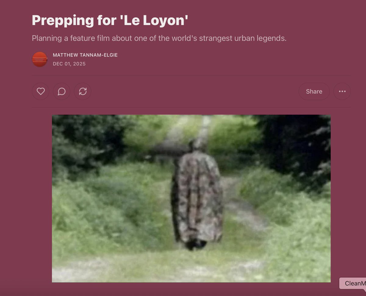 Following coverage in Swiss media, here's my English-language piece about my planned movie re: the 'Loyon' legend in Switzerland.
Cites <a href="/AstonshngLegnds/">Astonishing Legends</a>, <a href="/ShroudedHand/">Shrouded Hand</a>, <a href="/LetsGetHaunted/">LetsGetHaunted</a> &amp; <a href="/VICENews/">VICE News</a>. Also discusses <a href="/ClareODeaZ/">Clare O'Dea</a>'s Fribourg Irish Festival!

commendablecommotion.substack.com/p/prepping-for…