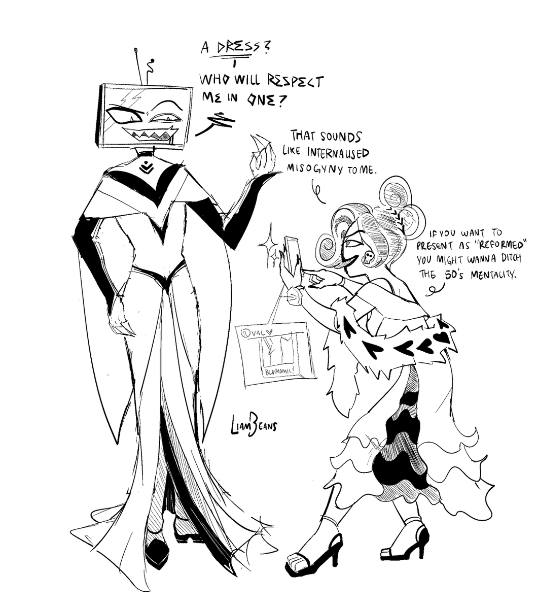 twt_liambeans's tweet photo. Rebranding After Your Attempted Mass-Murder-Suicide
#Vox #Velvette #HazbinHotel (1/2) https://t.co/aOkI3U7zPp