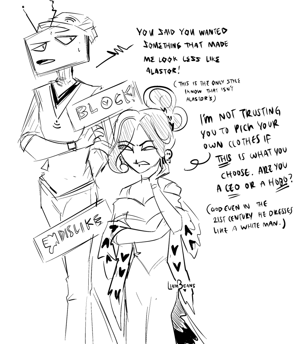 twt_liambeans's tweet photo. Rebranding After Your Attempted Mass-Murder-Suicide
#Vox #Velvette #HazbinHotel (1/2) https://t.co/aOkI3U7zPp