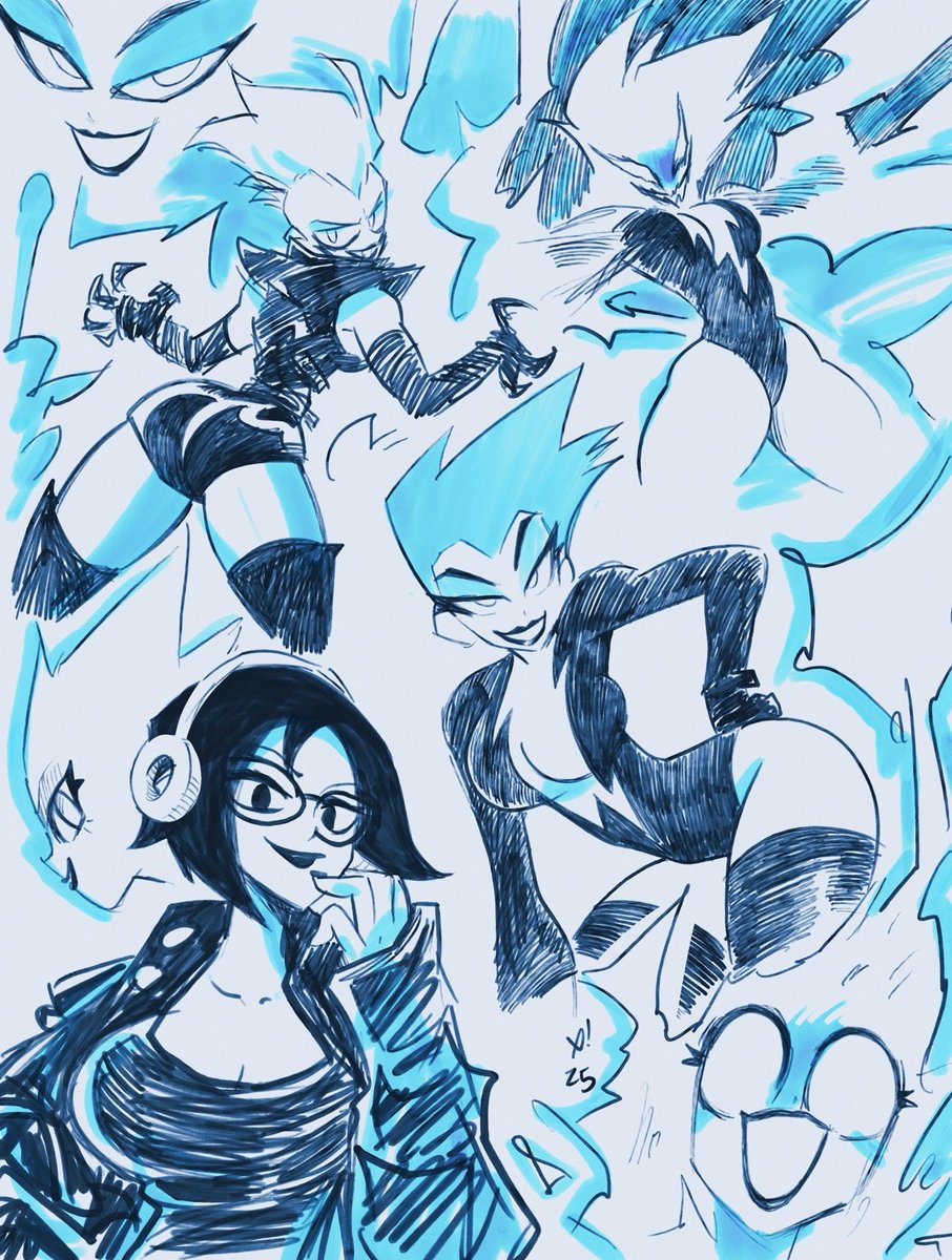 Livewire from superman TAS is one of these designs that’s just pure fun to draw freely.