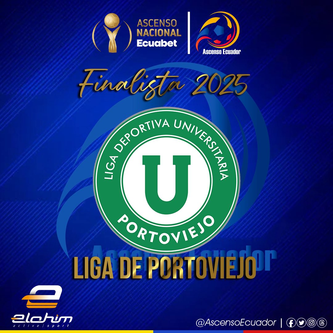¡FINALISTA Y ASCENDIDO! 🏆🔝🅱️

Felicitamos a <a href="/LDUPoficial/">LDU PORTOVIEJO</a> por conseguir el 𝐀𝐒𝐂𝐄𝐍𝐒𝐎 a la 𝐒𝐄𝐑𝐈𝐄 𝐁 𝟐𝟎𝟐𝟔 🇪🇨.

Ahora van por el título y disputarán la #FinalÚnica el próximo 13 de diciembre en Riobamba.

🥳 ¡A celebrar, “Capira”! 🟢⚪️

#AscensoEcuador