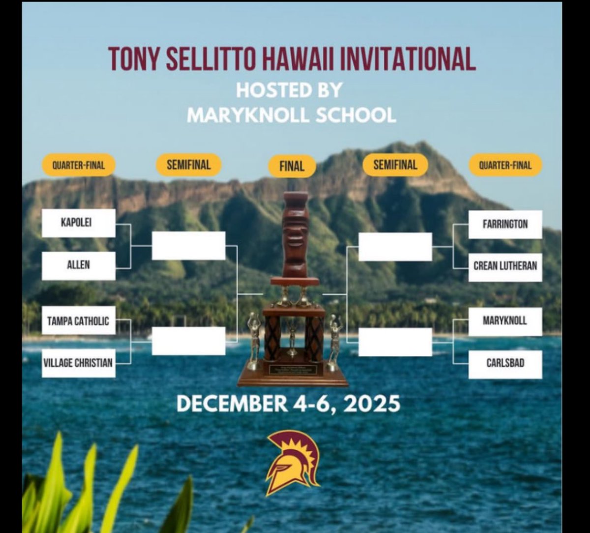 Crean Lutheran and Village Christian are going to Hawaii this week