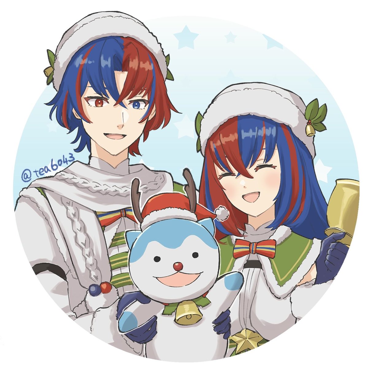 12月なので再掲だけどクリスマス神竜さまズとソラ🎄