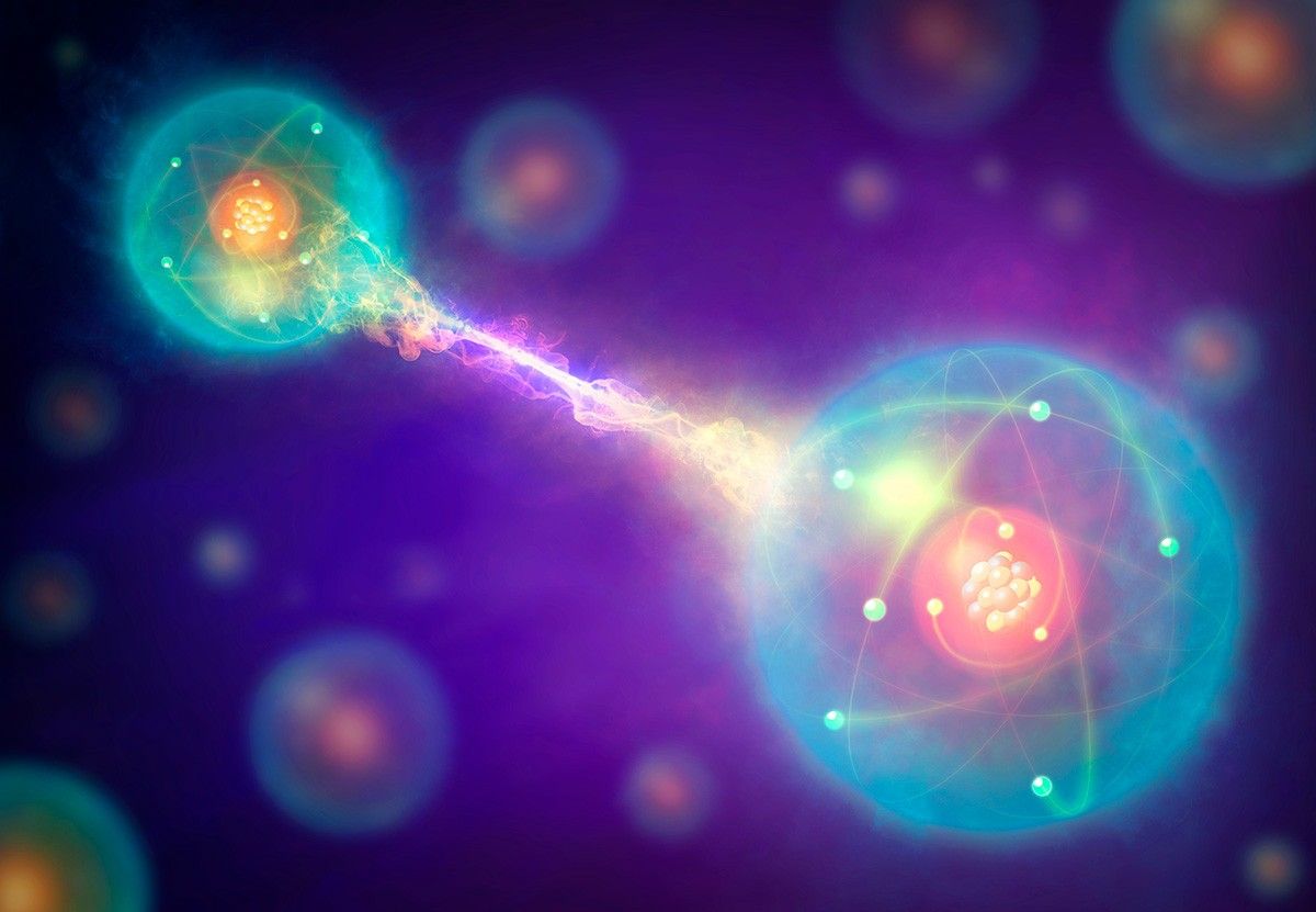 Quantum entanglement is a fundamental phenomenon in quantum mechanics where two or more quantum particles become inextricably linked, sharing a unified quantum state regardless of the distance separating them. This means that a measurement performed on one particle instantly