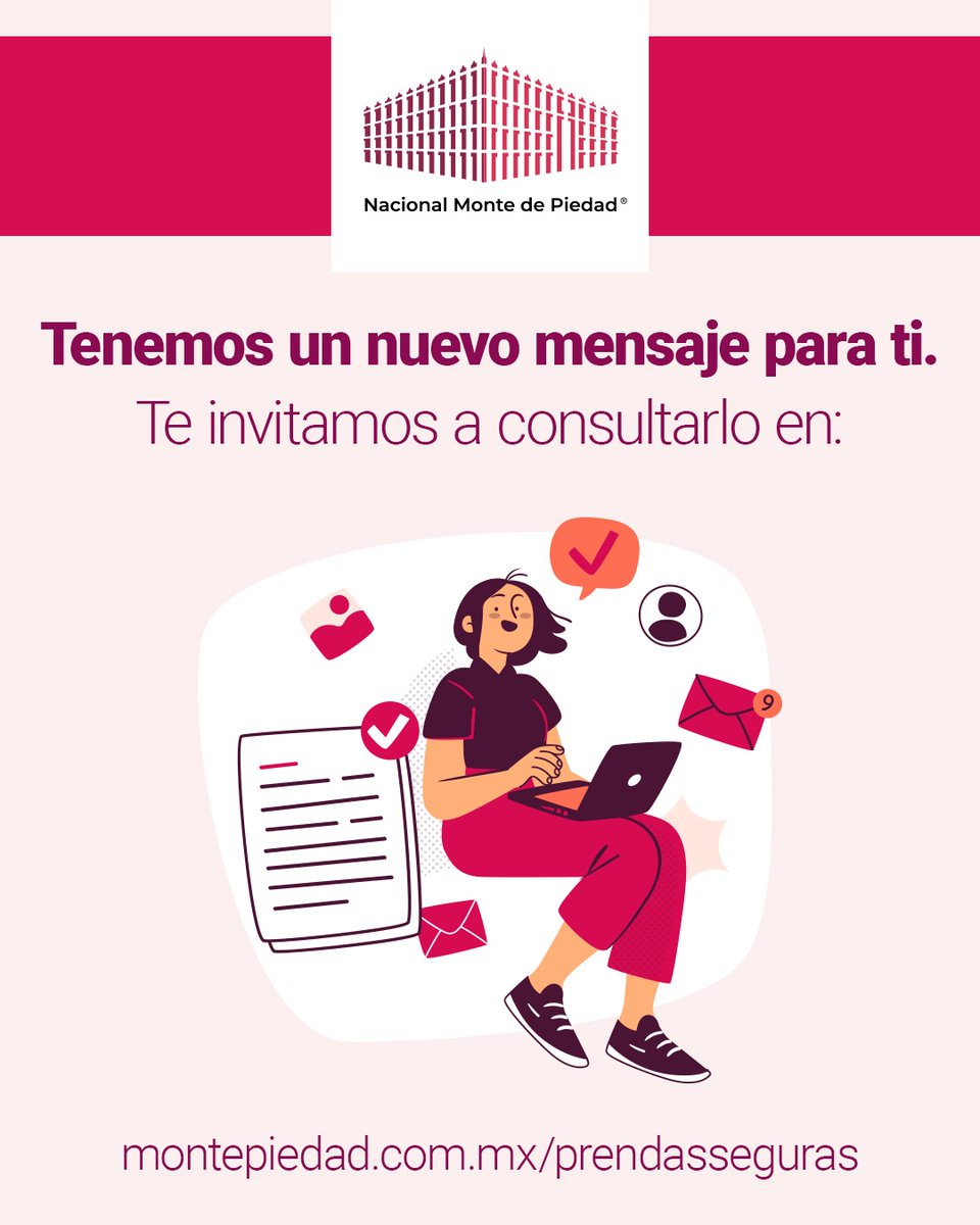 NMontePiedad's tweet photo. Sigue nuestras redes sociales y canales oficiales para conocer la información más reciente:
Instagram @nacionalmontepiedad
Facebook @NacionalMontedePiedad
X @NMontePiedad
#ConfíaMonte #MonteContigo https://t.co/TEt2VVI0aa