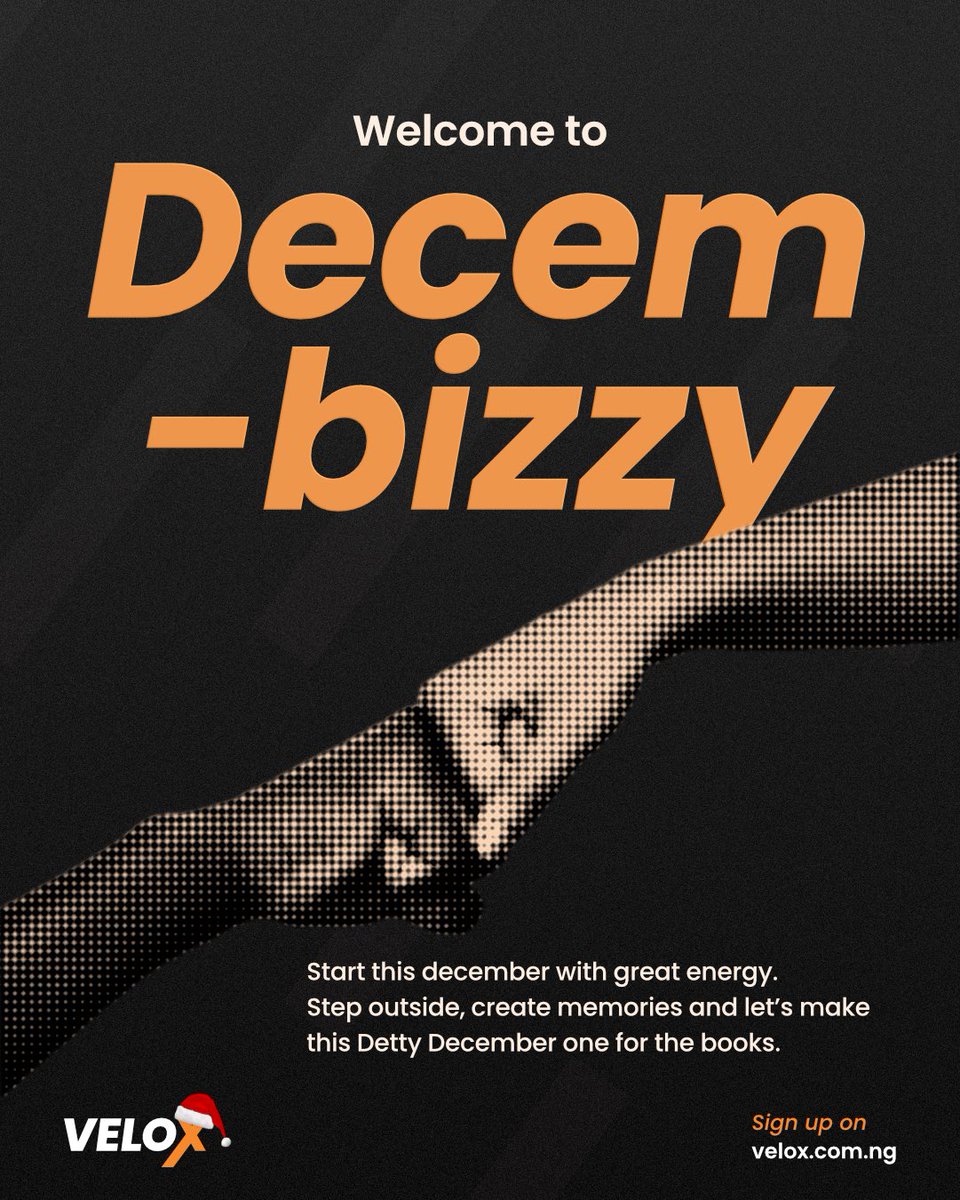 Year don almost pack up, but December dey enter with premium bizzy vibes 😮‍💨🔥
Velox go handle all your crypto transactions while you enjoy outside. #dettydecember #cryptomadeeasy #vibes #velox