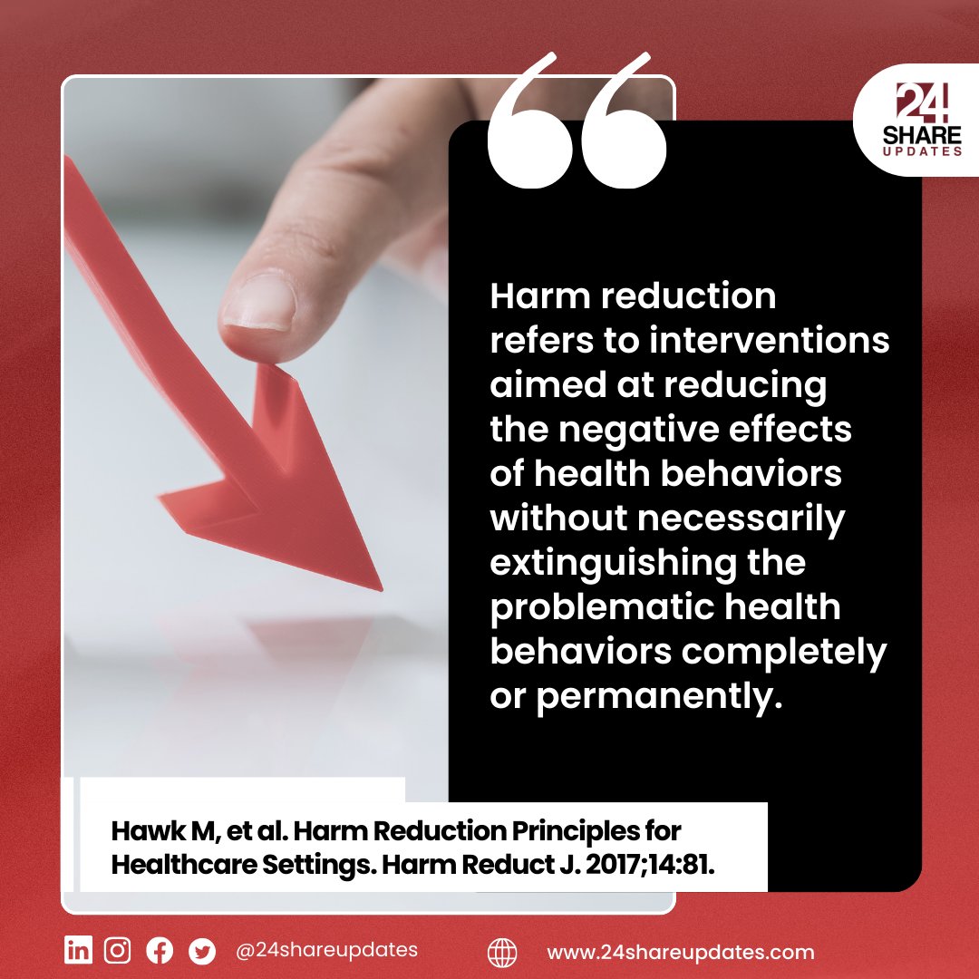 24shareupdates's tweet photo. Harm reduction means reducing harm—without requiring people to quit completely or forever (Source: Hawk M et al., Harm Reduction Journal, 2017).
Explore more at 24SHARE updates: https://t.co/BAC9M40DGh
#HarmReduction #RealisticCare #SupportNotStigma #PublicHealthApproach #24SHARE https://t.co/I07iGHWPje