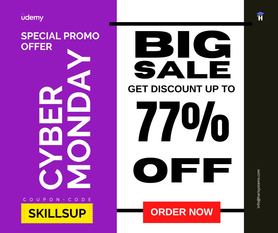 metlasudha's tweet image. Python Coding Intermediate: Python Classes, Methods and OOPs
udemy.com/course/python-…

Java 21 Programming Masterclass: Fundamentals for Beginners
udemy.com/course/java-21…
#java #fundamentals #udemy #blackfriday #offers #harisystems #cybermonday