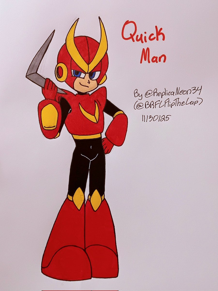 ReplicaNeon34's tweet photo. ❤️Quick Man❤️
He's my number 1 on my Simp List.
#PaperArt
#MegaMan
#Rockman
#QuickMan
🚫DON'T REPOST/TRACE/STEAL/USE/Ai TRAIN MY ART WITHOUT MY CONSENT OR CREDIT!! COMMENT/PING/DM ME IMMEDIATELY IF THAT HAPPENS!!!🚫 https://t.co/WULizPVWbQ
