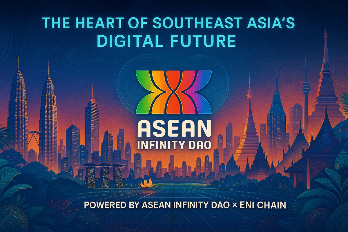 AseanInfinity's tweet image. 🌏 The Heart of Southeast Asia’s Digital Future.
ASEAN Infinity DAO is building a borderless Web3 ecosystem.
Powered by ENI’s ZK infrastructure and Southeast Asian futurism.
🚀 The infinity era continues.